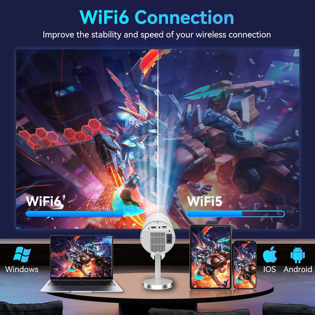 Home Projector For Bedroom Wall Projection, Ultra-transparent, Mobile Phone Computer Direct Projection, Miniature Projector.