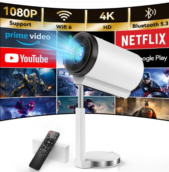 Home Projector For Bedroom Wall Projection, Ultra-transparent, Mobile Phone Computer Direct Projection, Miniature Projector.