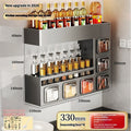 Q3Y Jiabangshou Kitchen Storage Rack Seasoning Box Multi-functional Bottle & Can Home Combination Set Wall Hanging Storage